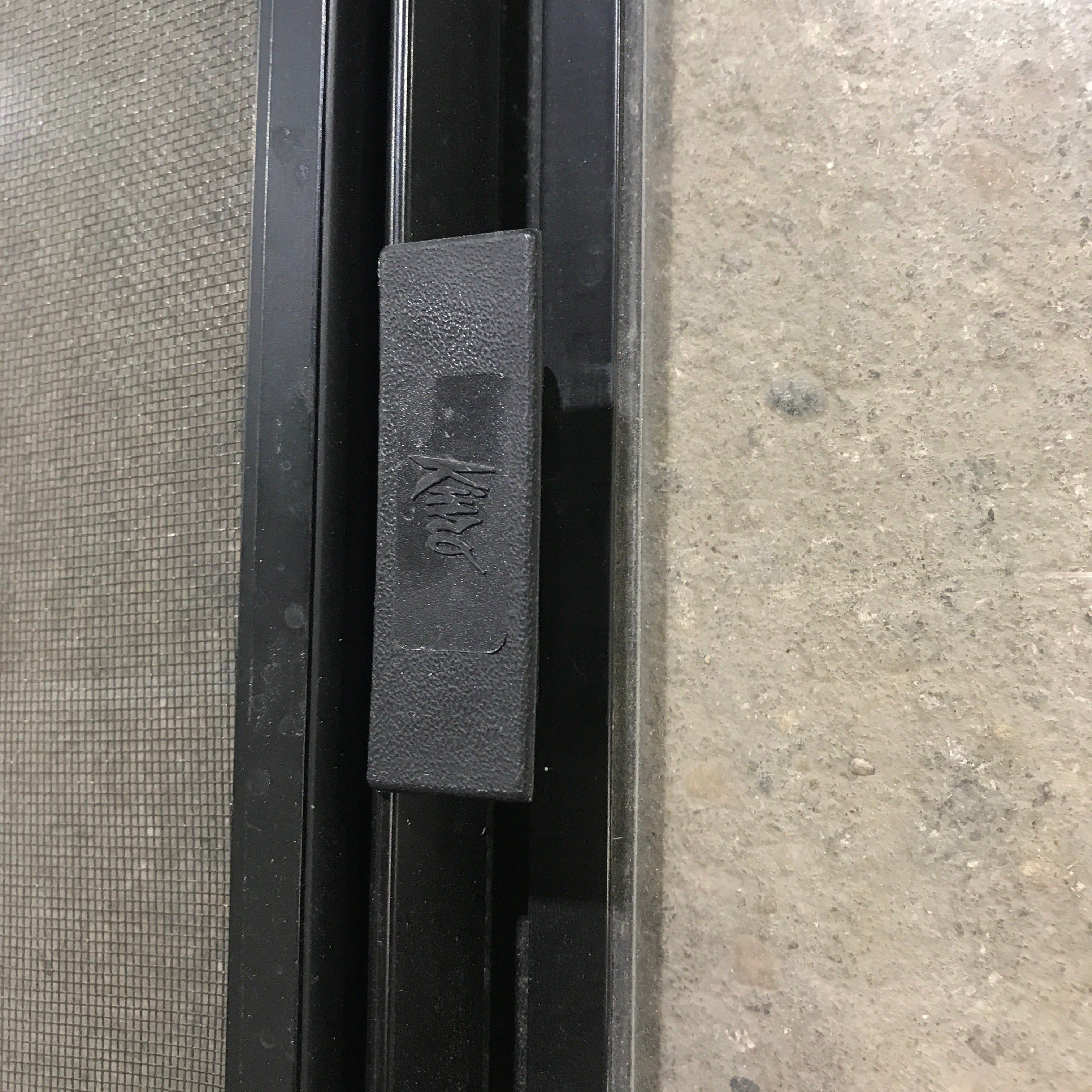 Used Black Radius Opening Window : 29.5" X 17.5" X 1.875" - Young Farts RV Parts