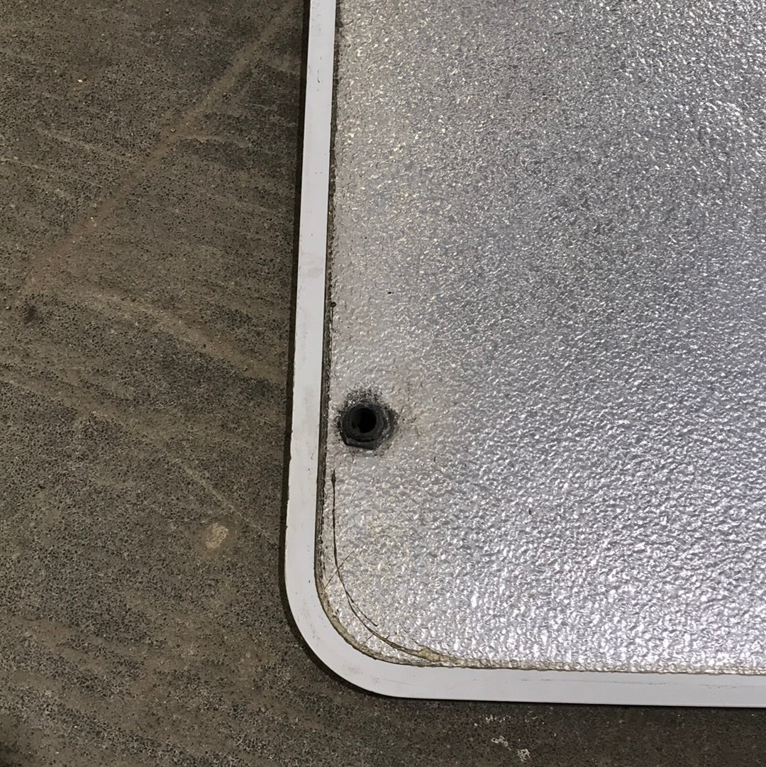 Used Radius Cornered Cargo Door 40" W x 13 3/4" H X 5/8" D - Young Farts RV Parts