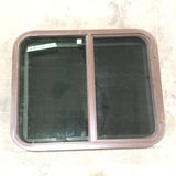 Used Brown Radius Dual Pane-Storm Window : 28 3/4