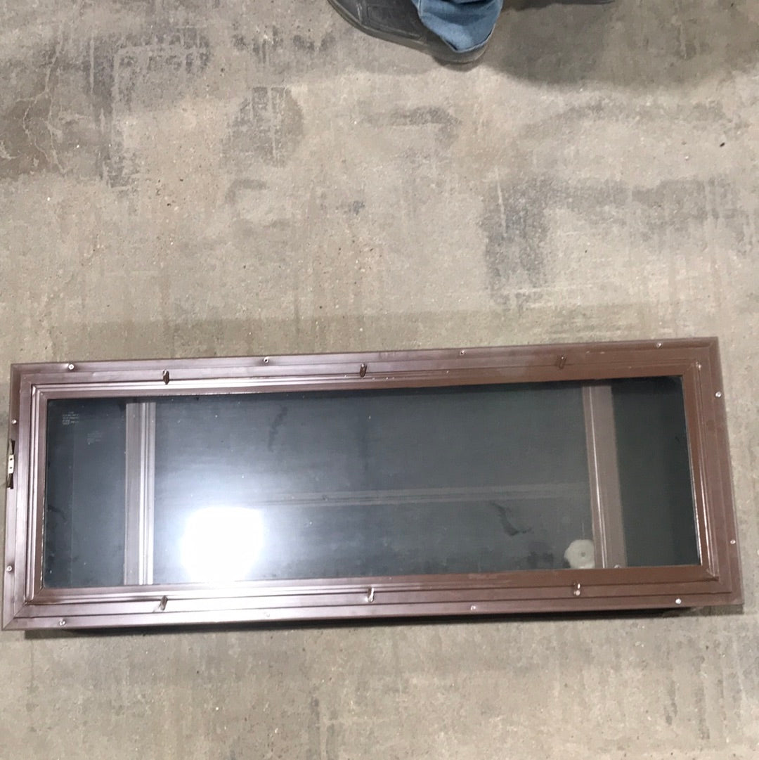 Used Brown Radius Dual Pane-Storm Window : 41 1/4" W x 14 3/4" H x 1 1/2" D