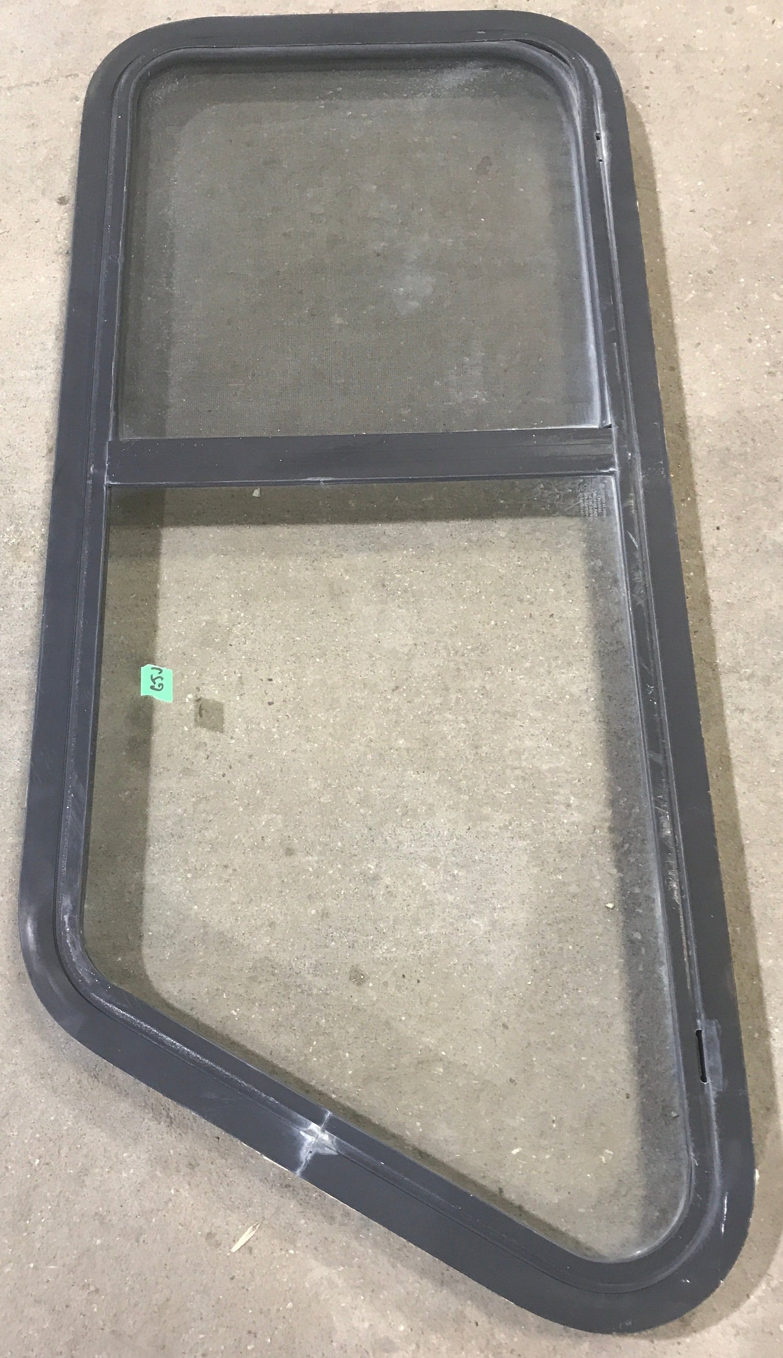 Used Slanted Black Radius Opening Window : 41 3/4