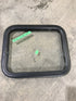 Used Black Radius Non Opening Window : 21 1/2" W X 17 1/2" H X 2" D