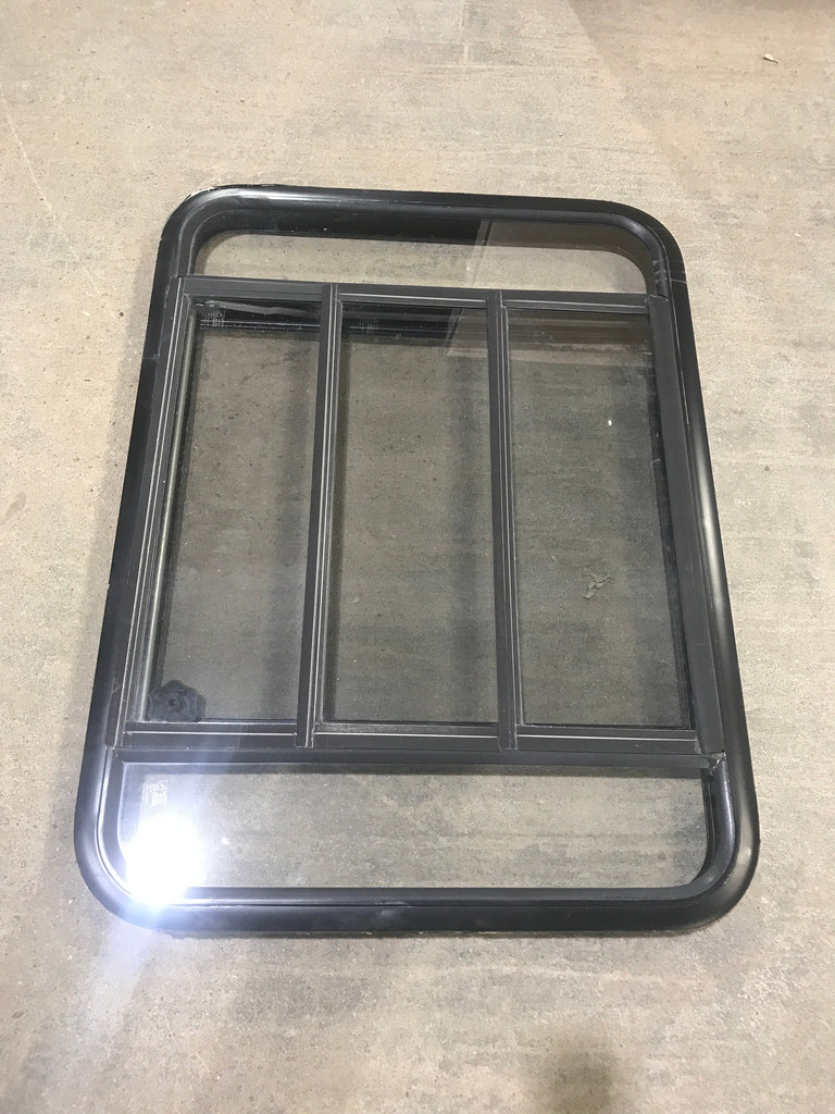 Used Black Radius Opening Window : 35 1/2" W X 25 3/4" H X 2" D