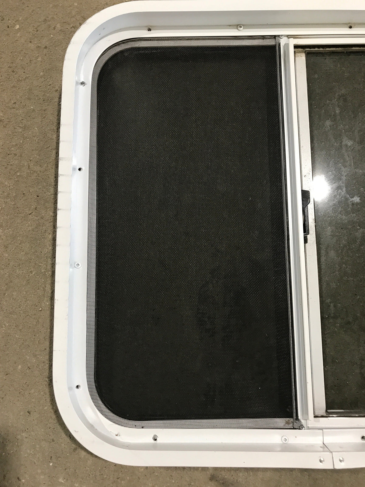 Used White Radius Opening Window : 24 1/4