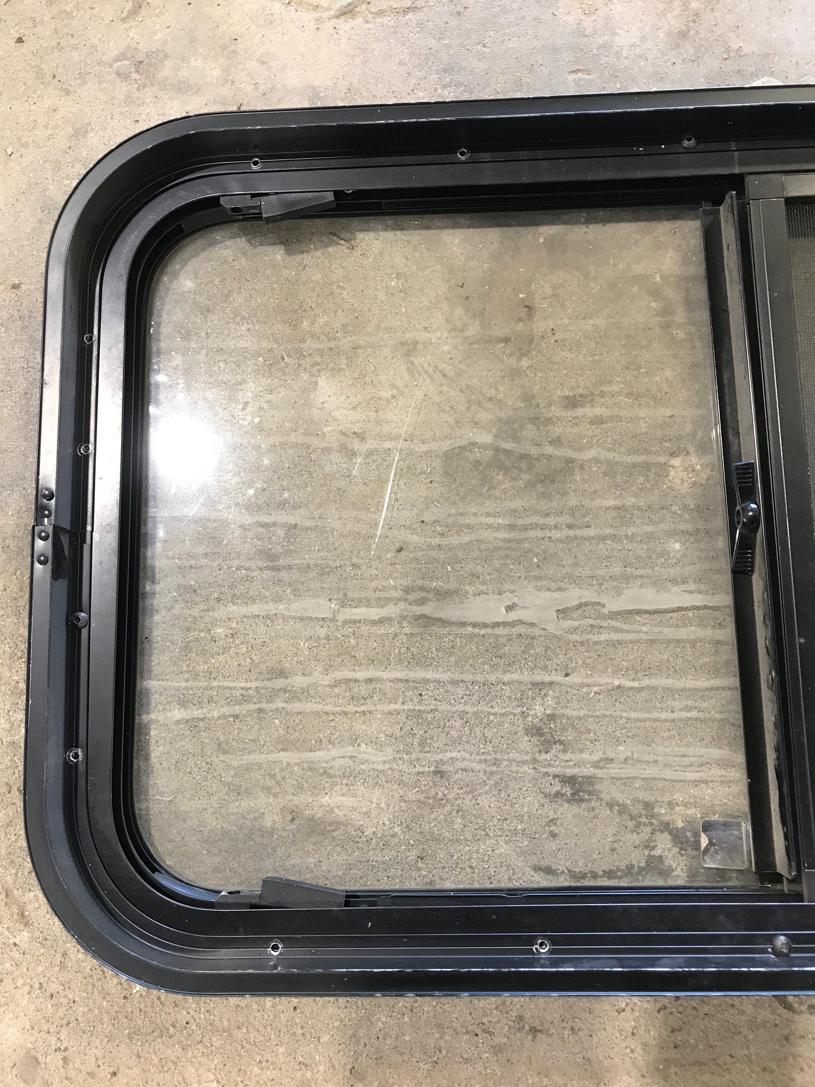 Used Black Radius Opening Window : 28 3/4