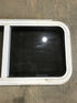 Used Slanted White Radius Emergency Opening Window : 42" W x 17 1/2" H x 2" D
