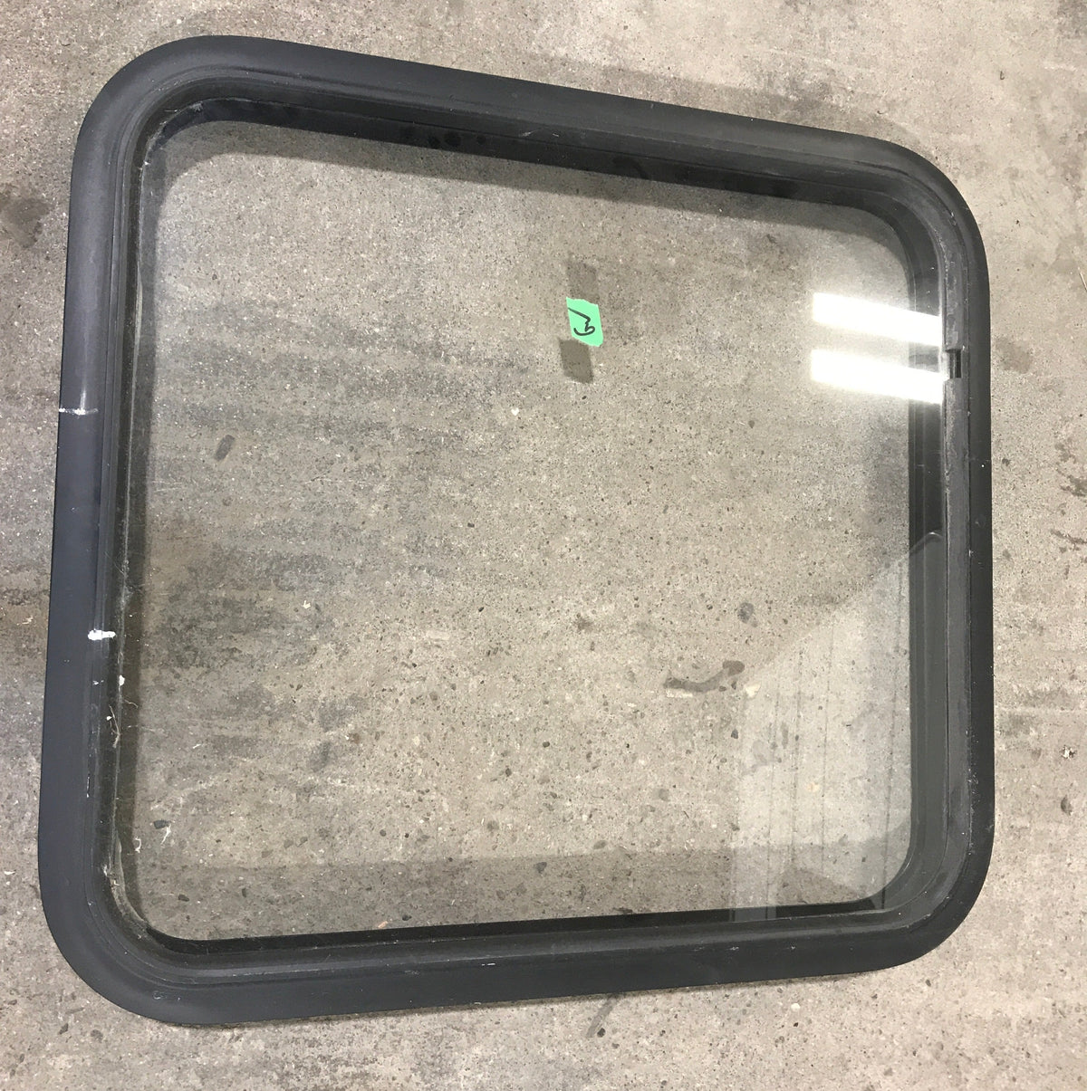Used Black Radius Non-Opening Window : 25 1/2