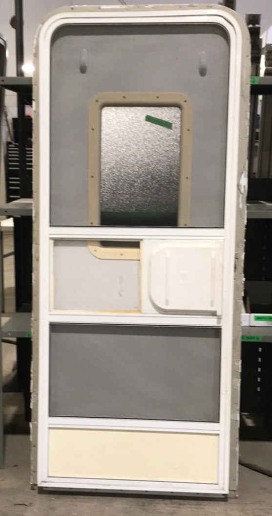 Used Radius Cornered Entry Door 71 1/2