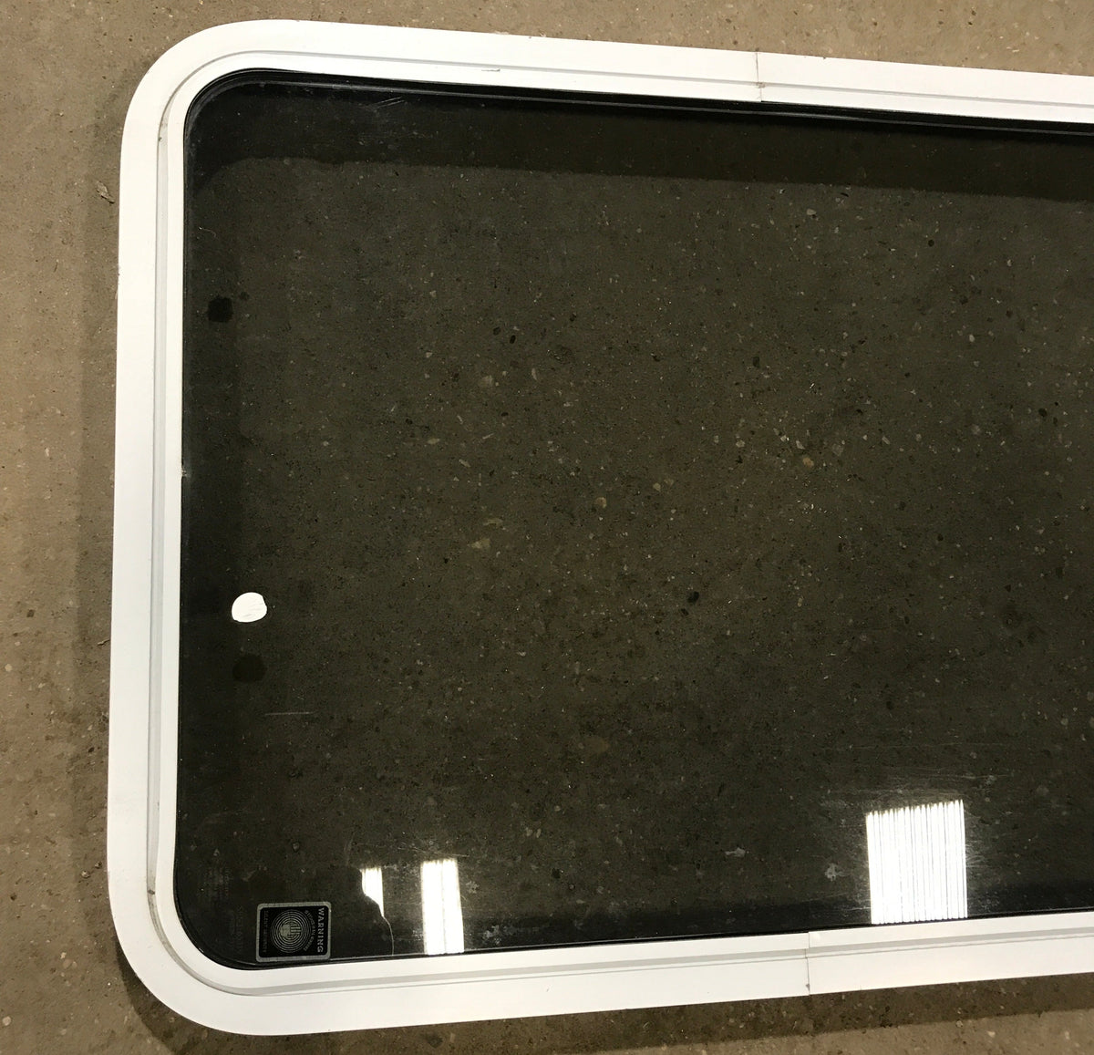 Used White Radius Non Opening Window : 35 3/4