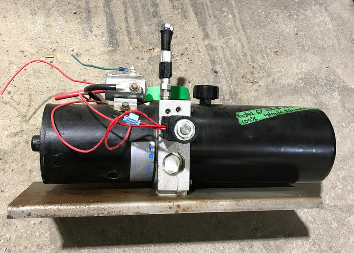 Used JS BARNES RV Slide Out Hydraulic Pump/Motor/Tank Assembly