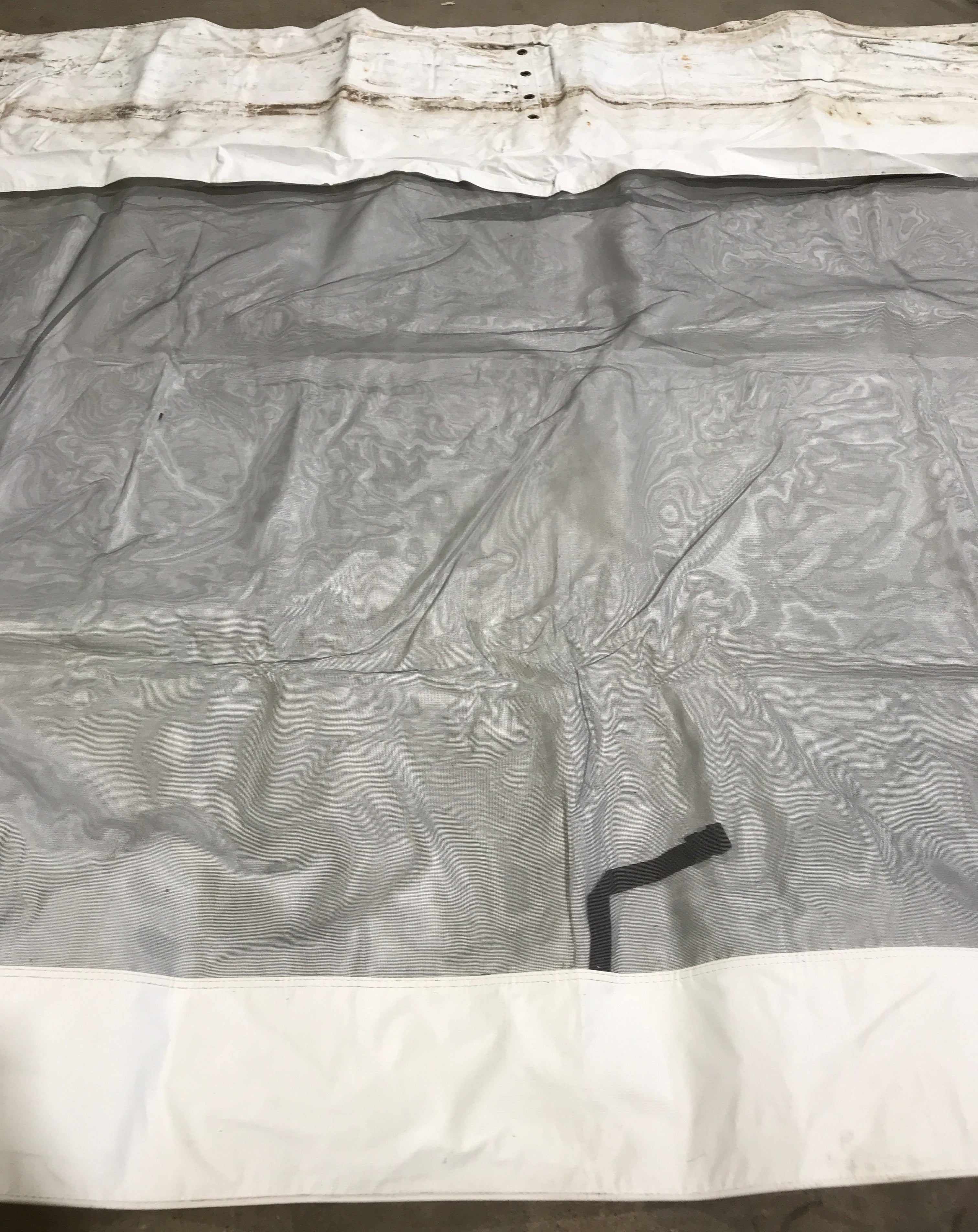 Used Fabric Panel for RV Awning Screen Room - Front Panel