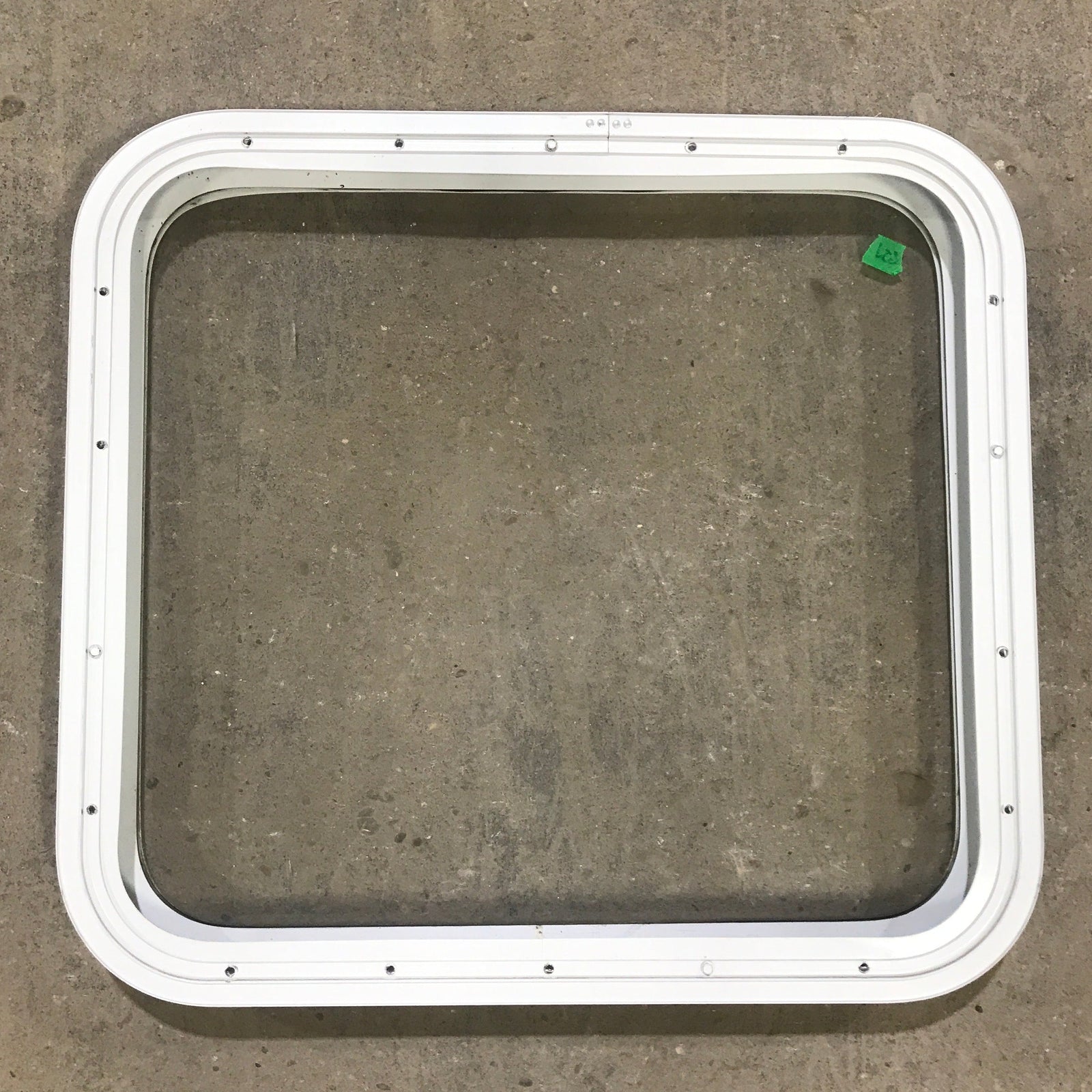 Used White Radius Non Opening Window : 23 1/2
