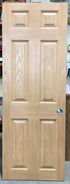 Used Interior Wooden Pocket Door 26" W X 72" H X 1 1/4" D