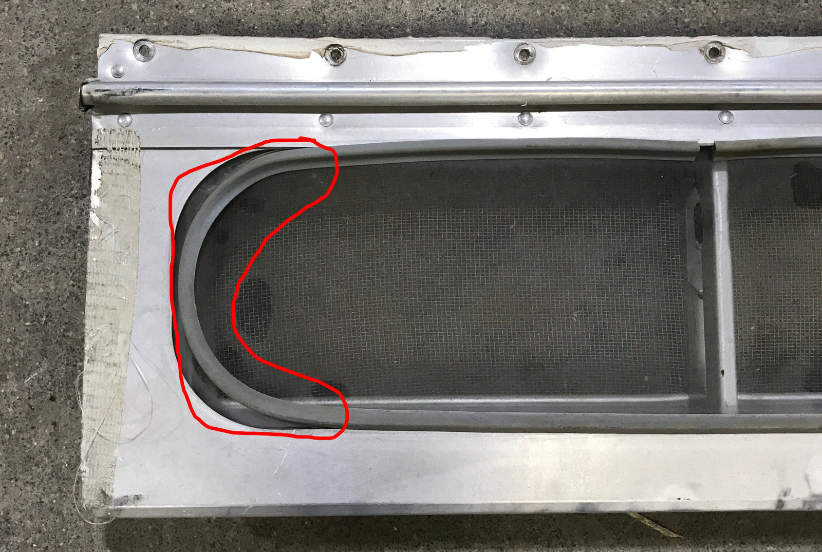 Used Silver Square Opening Window: 17 3/4