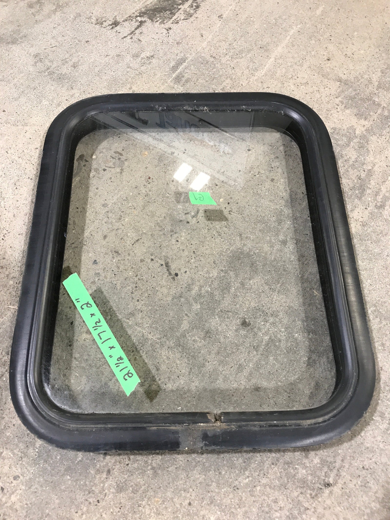 Used Black Radius Non Opening Window : 21 1/2