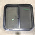 USED Black Radius Opening Window : 23 1/2" W X 21 1/2" H X 2" D - Young Farts RV Parts
