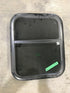 Used Black Radius Opening Window : 21 1/2" W X 17 1/2" H X 1 3/4" D