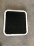 Used White Radius Non Opening Window : 25 1/2" W x 23 1/2" H x 1 3/4" D