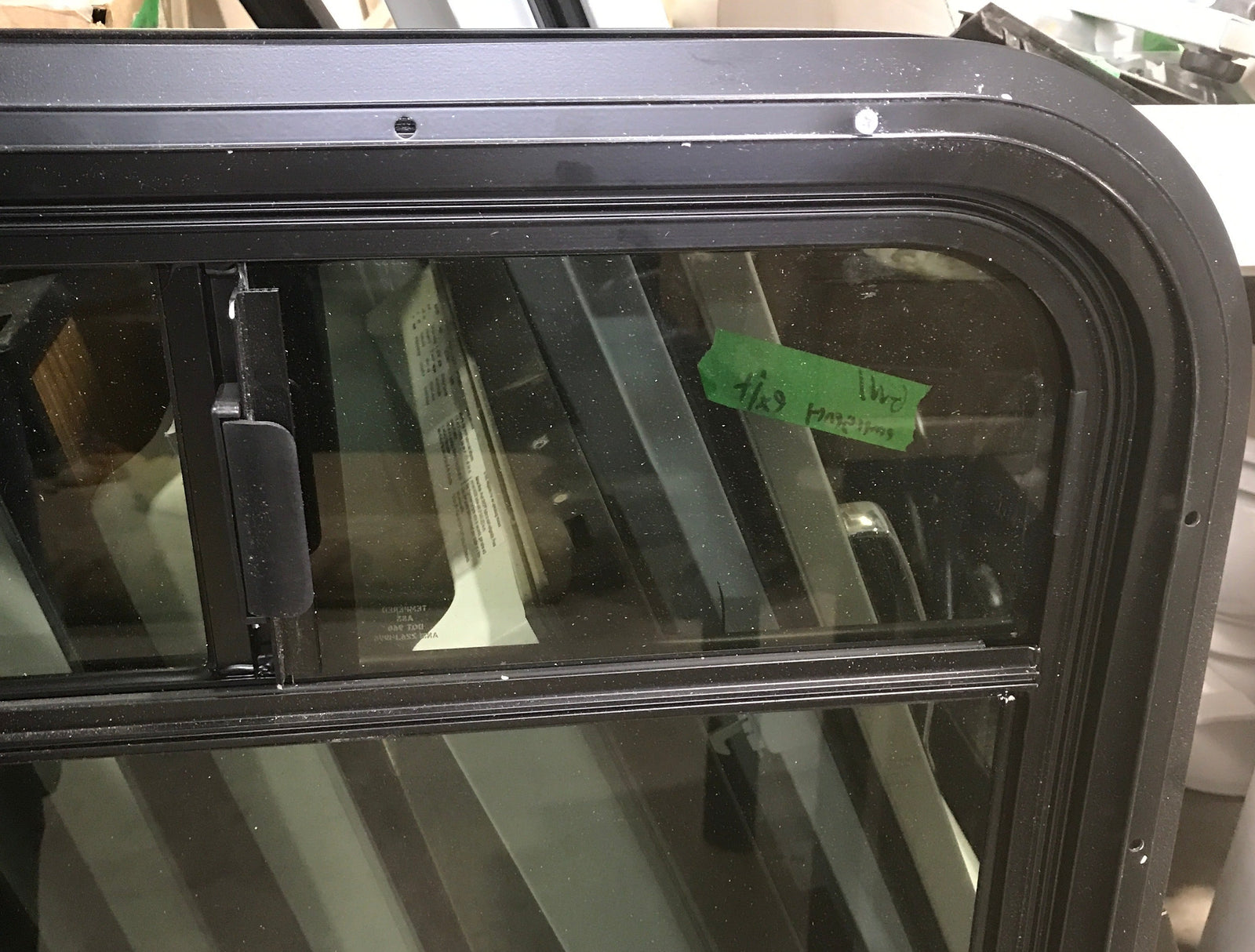 Used Black Radius Emergency Opening Window : 35 3/4