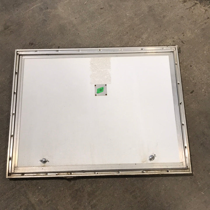 USED Square Corner Propane cargo door  29 3/4" W x 23 1/4" H x 3/4"D - Young Farts RV Parts
