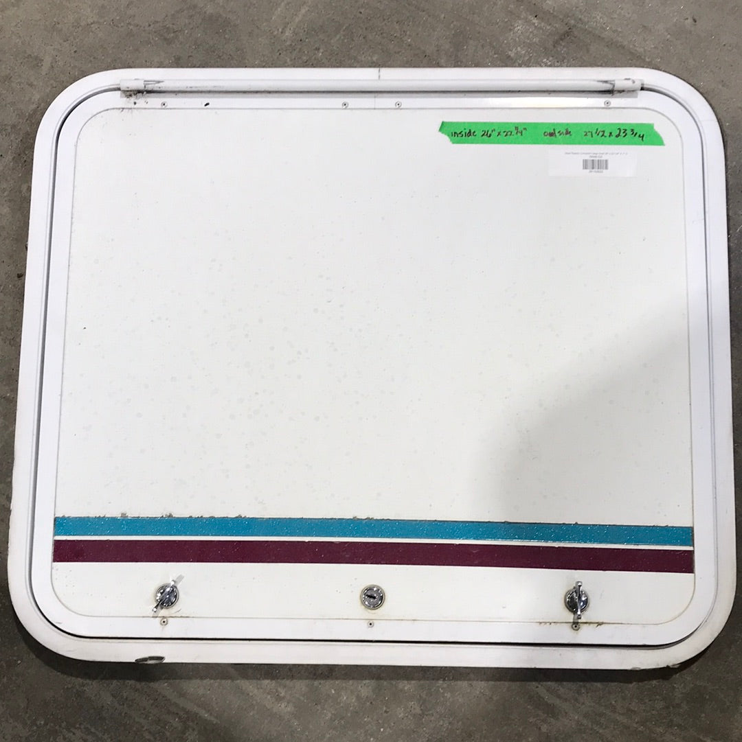 Used Radius Cornered Cargo Door 26" x 22 1/4" X 1" D - Young Farts RV Parts