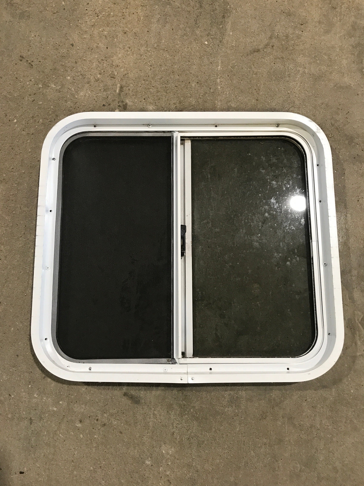 Used White Radius Opening Window : 24 1/4
