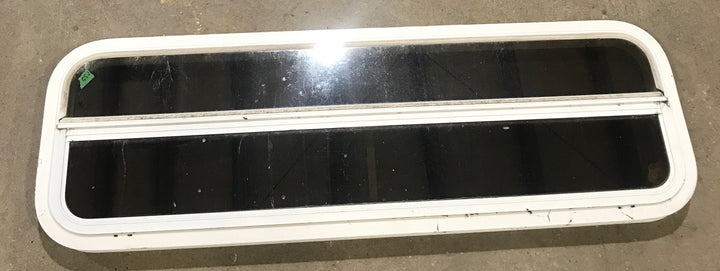 Used White Radius Opening Window : 47 1/2" W x 14 1/2" H x 1 7/8" D