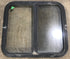 Used Black Radius Opening Window : 24 1/2" W x 21 1/2" H x 1 7/8" D