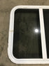 Used White Radius Opening Window : 24 1/4" W x 21 1/2" H x 2" D