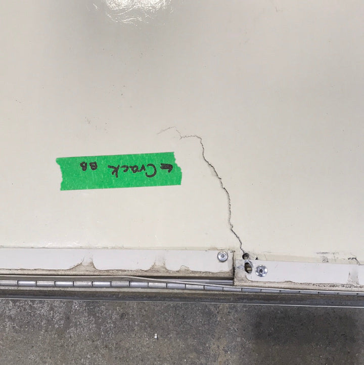 Used Radius Cornered Cargo Door 47 3/4" W x 14 3/4" H x 3/4" D - Young Farts RV Parts