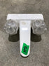Used 4" Bathroom Faucet, Off-White, Clear Knobs