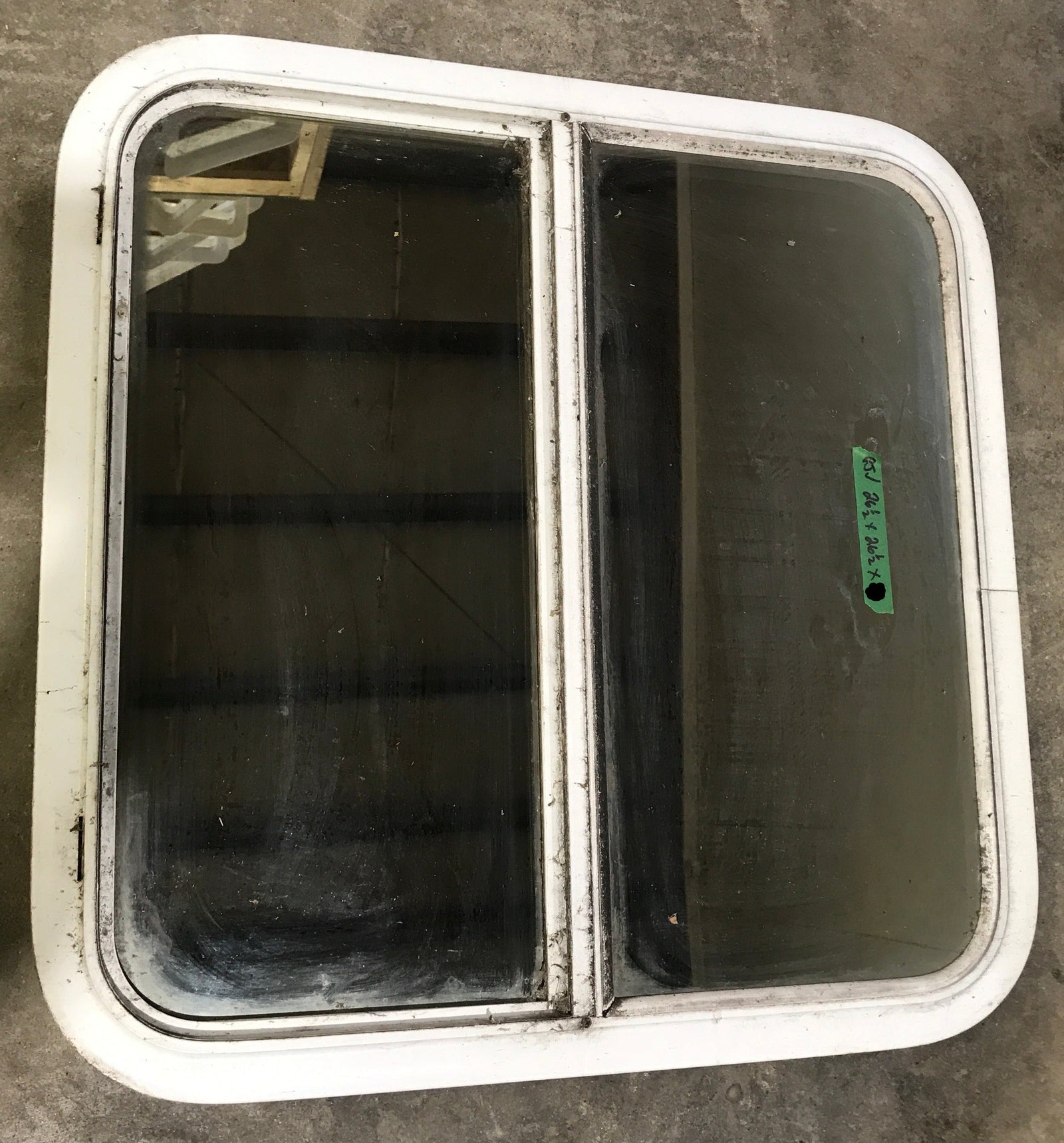 Used White Radius Opening Window : 26 1/2