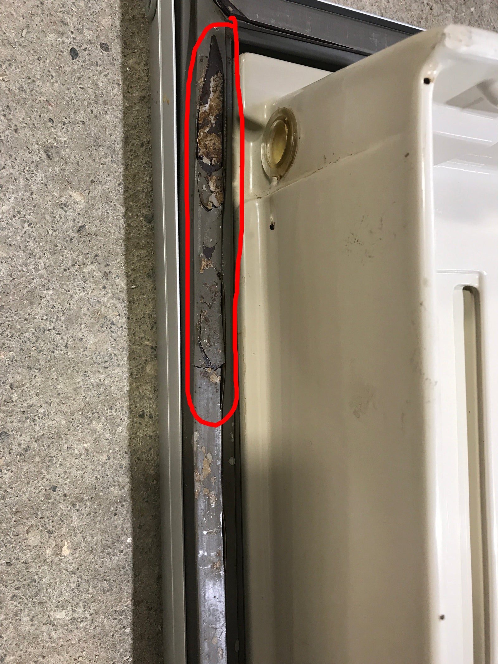 Used Dometic Refrigerator Door - 2930929142 - 24 3/8