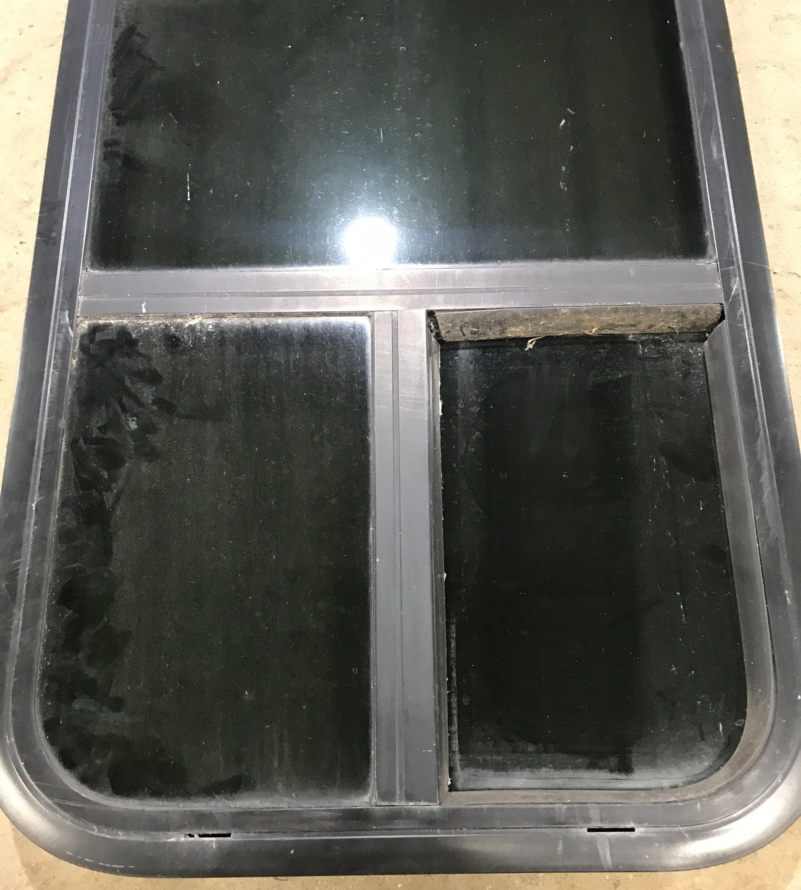 Used Black Radius Opening Window : 17 1/2