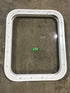 Used White Radius Non Opening Window : 17 1/2" W x 21 1/2" H x 1 1/2" D