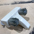 Used 4" Bathroom Faucet, Off White, Smoked Knobs