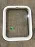 Used White Radius Non Opening Window : 17 1/2" W x 21 1/2" H x 1 1/2" D