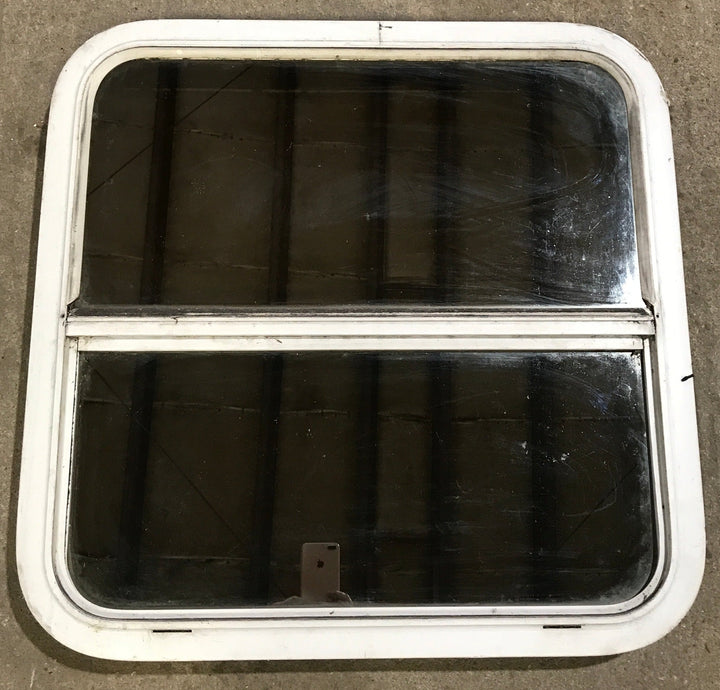Used White Radius Opening Window : 25 1/2" W x 25 1/2" H x 1 7/8" D