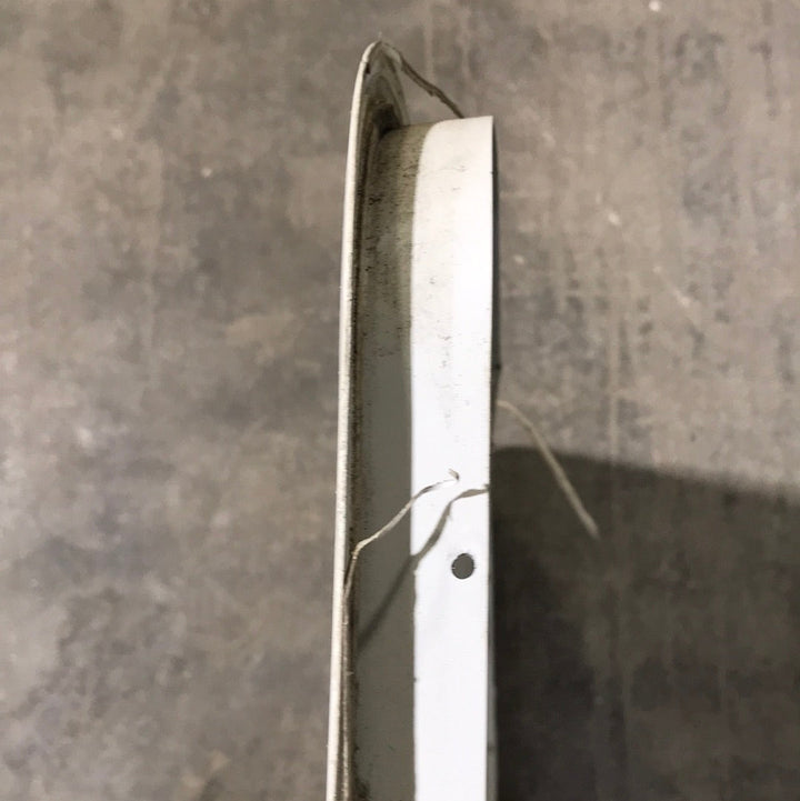 Used White Corner radius cargo door  29 3/4" W x 13 3/4" H x 1"D - Young Farts RV Parts