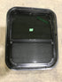 Used Black Radius Opening Window : 21 1/2" W X 17 1/2" H X 1 3/4" D