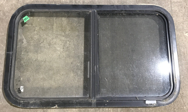 Used Black Radius Opening Window : 30 1/4" W x 17 3/4" H x 1 7/8" D
