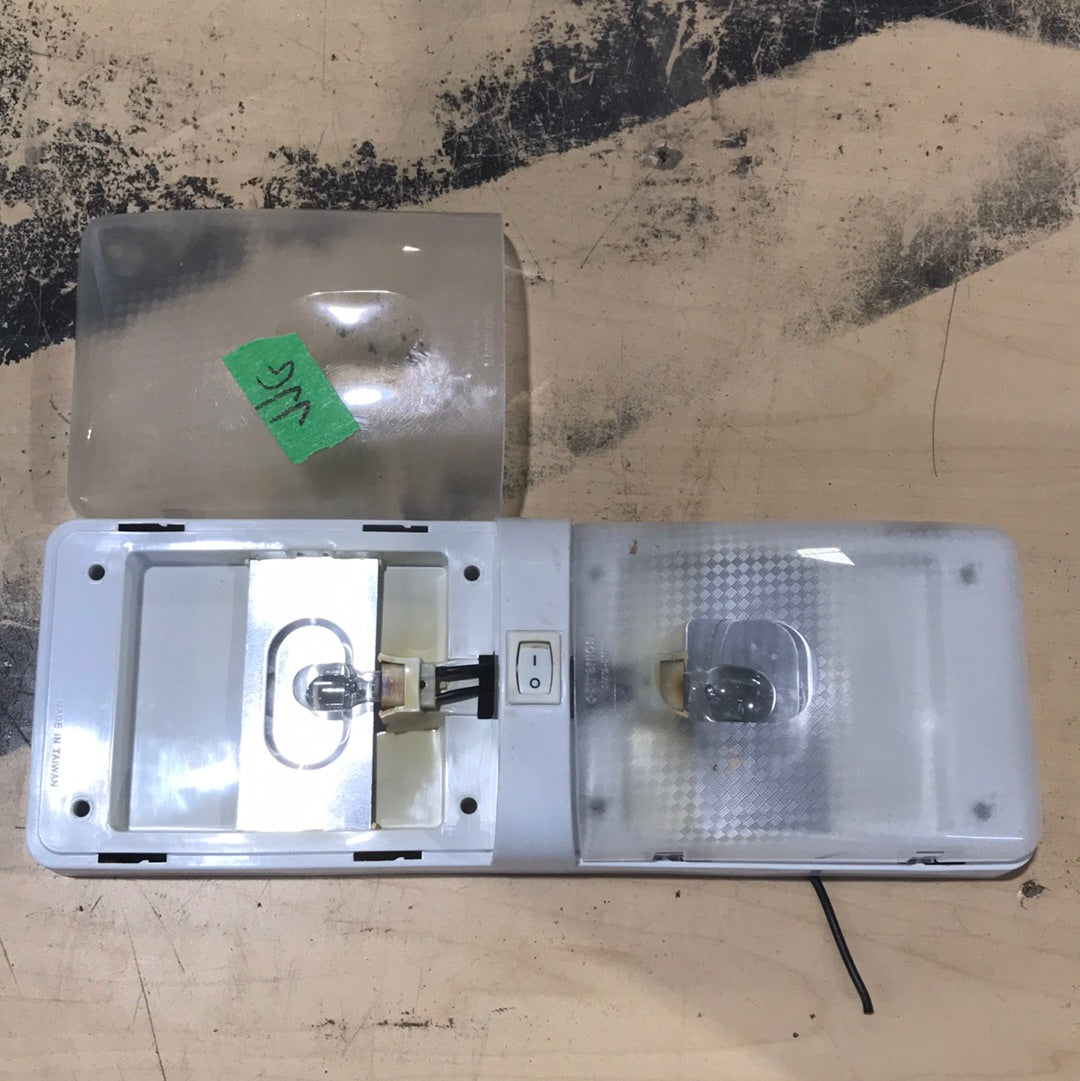 Used RV Light Fixture *DOUBLE* Off- White RV-IL22