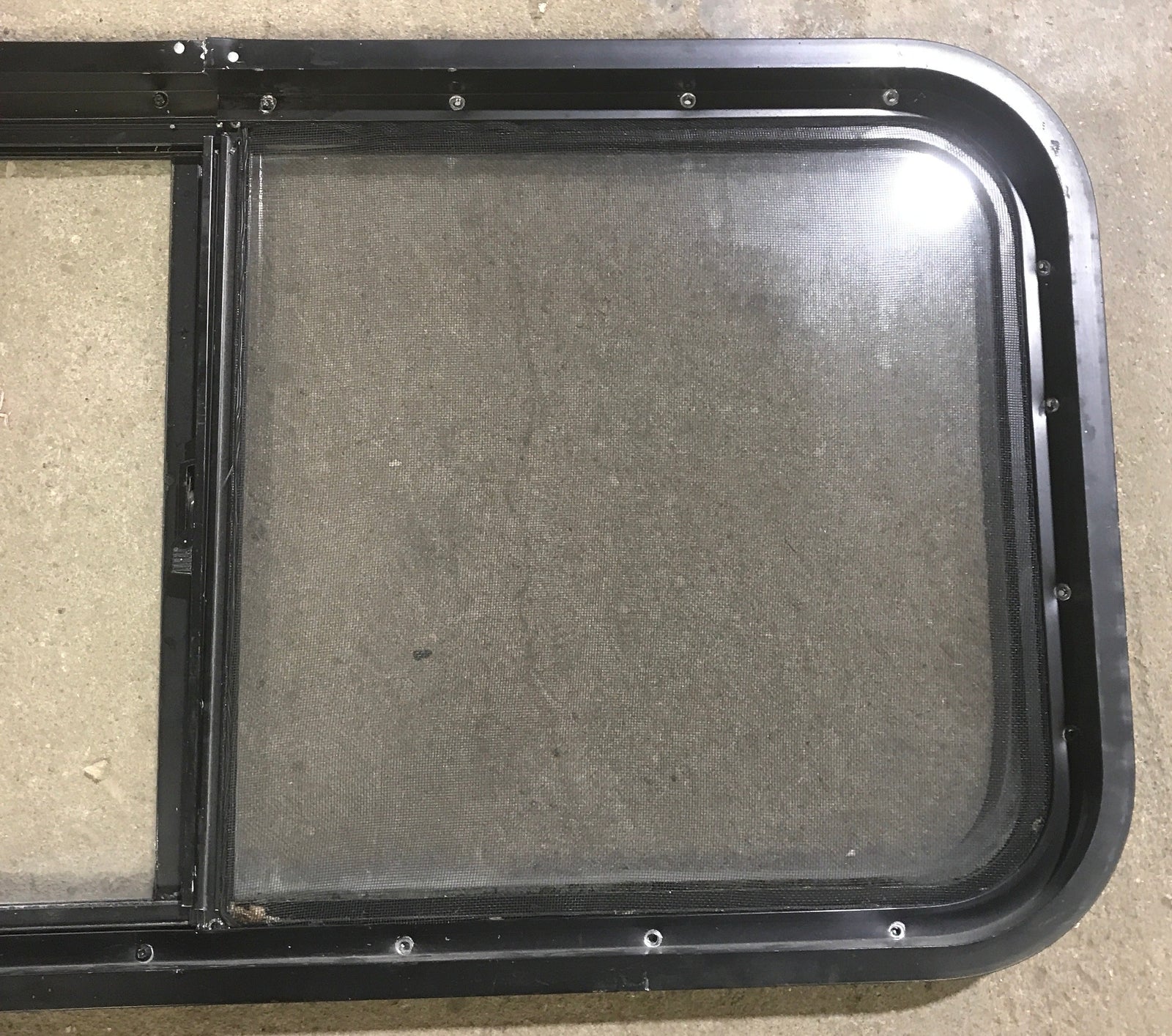 Used Slanted Black Radius Opening Window : 41 3/4