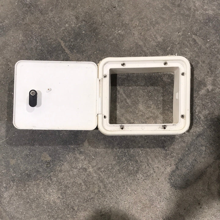 Used 7 1/2" W RV Dump Access Hatch - Young Farts RV Parts