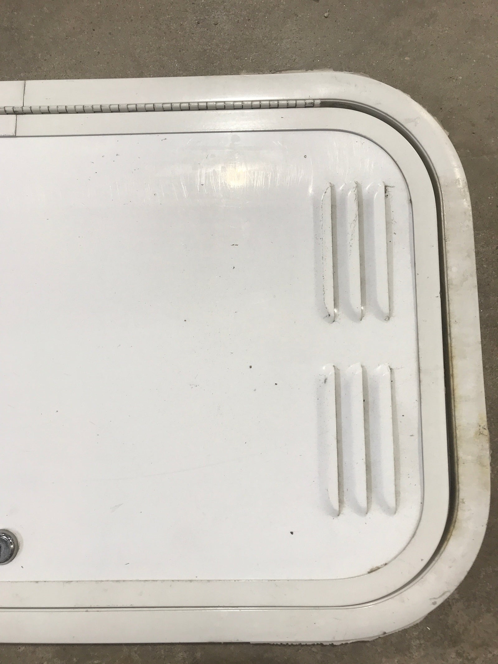 Used Radius Cornered Propane / Battery Cargo Door 13 3/4