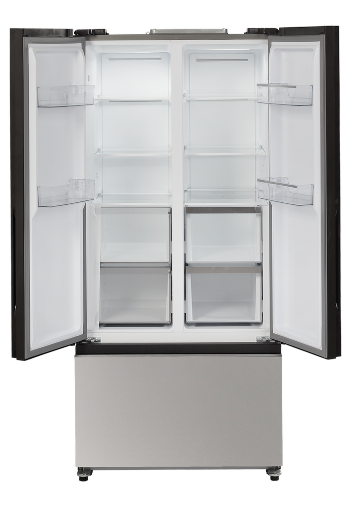 Invision 180-4552 Three Door 12VDC Refrigerator - 17 Cu. Ft. - Stainless Steel - Young Farts RV Parts