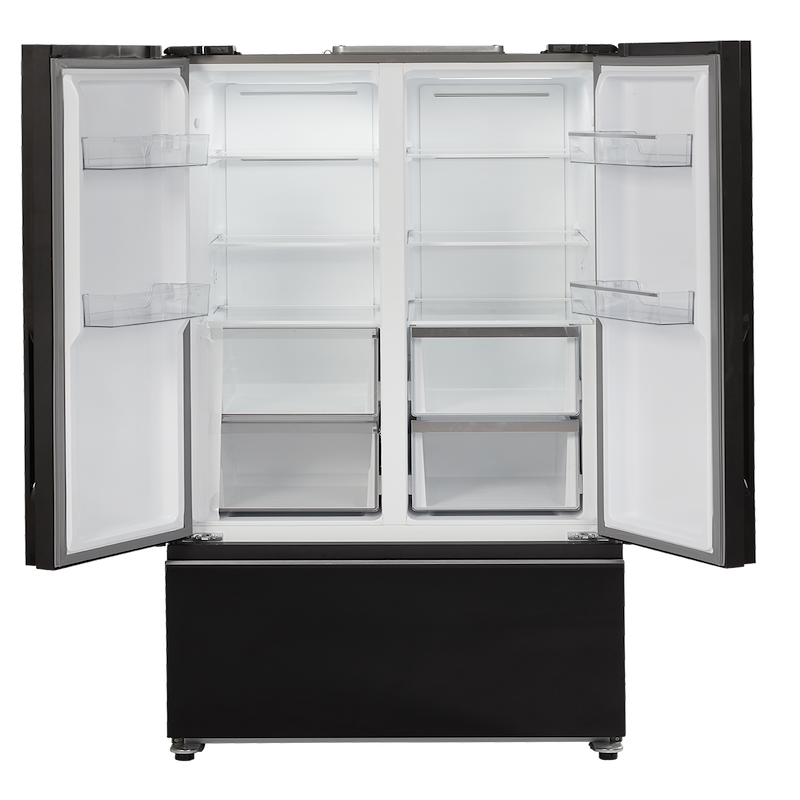 Invision 180-2552 Three Door 12VDC Refrigerator - 17 Cu. Ft. - Black - Young Farts RV Parts