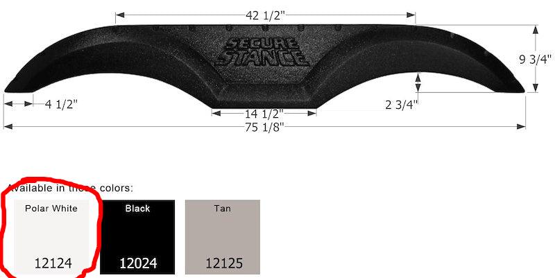 Fender Skirt Icon  12124 - Polar White - Young Farts RV Parts