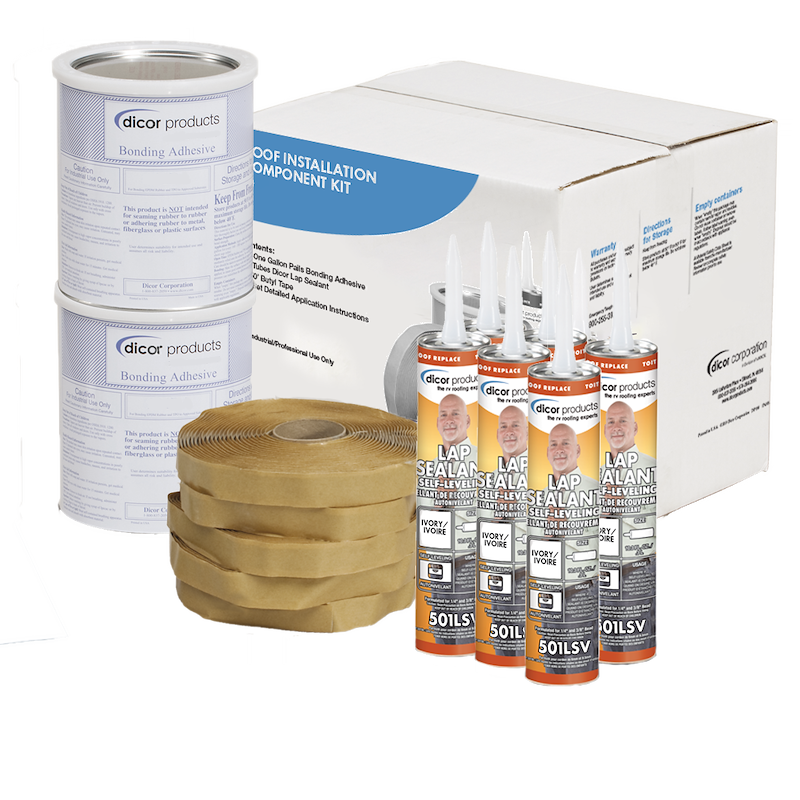 Dicor 401CK-V Roof Installation Kit - Ivory - Young Farts RV Parts