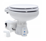 Albin 07-02-008 Marine Series Toilet, White Porcelain/White Wooden Seat